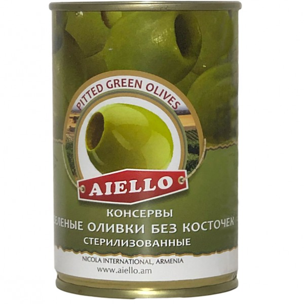 Green olives, pitted